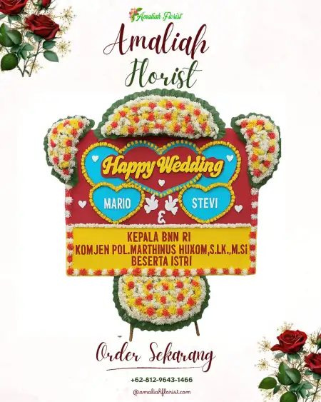 Papan Bunga Pernikahan Kalomdol